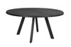 Bild på Fred matbord runt 160 mörkbrun ek/svart