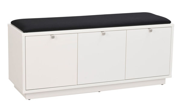 Bild på CONFETTI Bänk 3L vit/svart tyg