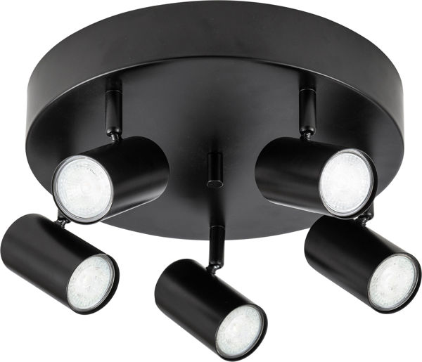 Bild på HEMSE Tak spotlight (5st) metall svart E113344