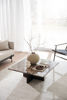 Bild på BROOKSVILLE soffbord kvadrat 90x90 brun marmor/brun ek