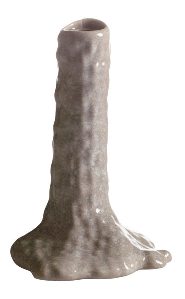 Bild på LIZZIE Ljusstake beige 16cm h22cm 100% keramik