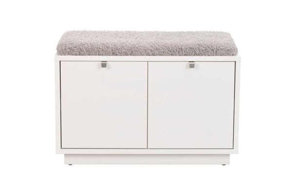 Bild på CONFETTI Bänk 2L vit/fårskinnslook