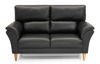 Bild på CLEVELAND 2-sits soffa läder Soleda/skai svart, ekben