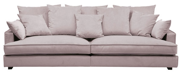 Bild på ESTELLE Chill 3,5-sits soffa kuvertryggkuddar tyg Meda dusty pink