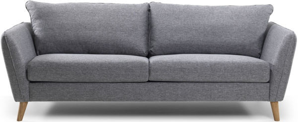 Bild på TRENTON 3-sits soffa tyg Rocco grå 281/ek ben