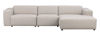Bild på WILLARD 4-sits soffa med schäslong H ljusbeige tyg (K4)