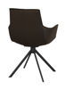 Bild på LOWELL Karmstol brunt läder/svart met rak snurr