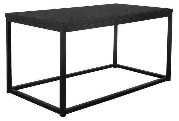 Bild på NARANO Soffbord 87x47 H44 svartlackad askfaner/metall