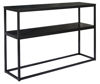 Bild på NARANO Konsollbord svartlackad askfaner/metall 120x30 H81