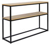 Bild på NARANO Konsollbord vitpigm.lackad ekfaner/svartlackad metall 120x30 H81