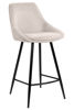 Bild på PARTIDA Barstol m ben, tyg Belfast 23 light beige/svart metall, SH67cm