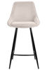 Bild på PARTIDA Barstol m ben, tyg Belfast 23 light beige/svart metall, SH67cm