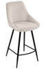 Bild på PARTIDA Barstol m ben, tyg Belfast 23 light beige/svart metall, SH67cm