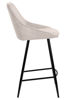 Bild på PARTIDA Barstol m ben, tyg Belfast 23 light beige/svart metall, SH67cm