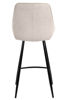 Bild på PARTIDA Barstol m ben, tyg Belfast 23 light beige/svart metall, SH67cm