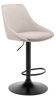 Bild på PARTIDA Barstol m trumpetfot & gaslift, tyg Belfast 23 light beige/svart metall, SH63,5-84cm