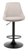 Bild på PARTIDA Barstol m trumpetfot & gaslift, tyg Belfast 23 light beige/svart metall, SH63,5-84cm