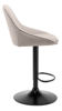 Bild på PARTIDA Barstol m trumpetfot & gaslift, tyg Belfast 23 light beige/svart metall, SH63,5-84cm