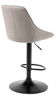 Bild på PARTIDA Barstol m trumpetfot & gaslift, tyg Belfast 23 light beige/svart metall, SH63,5-84cm