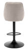 Bild på PARTIDA Barstol m trumpetfot & gaslift, tyg Belfast 23 light beige/svart metall, SH63,5-84cm