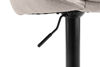 Bild på PARTIDA Barstol m trumpetfot & gaslift, tyg Belfast 23 light beige/svart metall, SH63,5-84cm