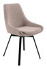 Bild på PARTIDA Matstol m snurr, tyg Alpine (bouclé) 01 beige/svart metall