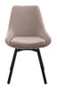 Bild på PARTIDA Matstol m snurr, tyg Alpine (bouclé) 01 beige/svart metall