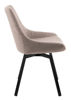 Bild på PARTIDA Matstol m snurr, tyg Alpine (bouclé) 01 beige/svart metall