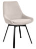 Bild på PARTIDA Matstol m snurr, tyg Belfast 23 light beige/svart metall