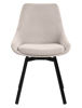 Bild på PARTIDA Matstol m snurr, tyg Belfast 23 light beige/svart metall