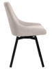 Bild på PARTIDA Matstol m snurr, tyg Belfast 23 light beige/svart metall