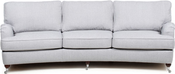 Bild på FALLSTONE 3.5-sits svängd tyg Fame lightgrey 170, standardstoppning, ben wenge/krom