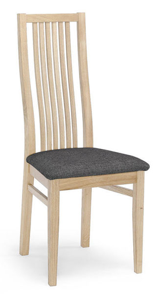 Bild på ALLEGRO stol vitoljad ek, sits tyg Nord grå