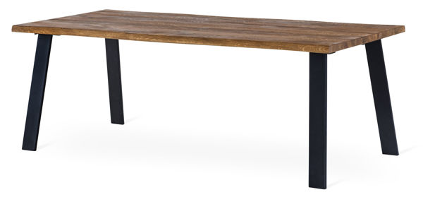 Bild på EXXET matbord 210 cm oljad ek, svart utställda ben