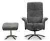 Bild på HEMSE Snurrfåtölj med pall, fårskinn grafit/tyg Maison 32