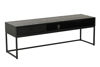 Bild på REGGIANO TV-bänk 120 cm, svartlackad askfanér, svarta metallben, låda & hylla
