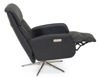 Bild på DENTON Reclinerfåtölj el LARGE läder Soleda/spalt 441 black, fot Polaris A6 krom