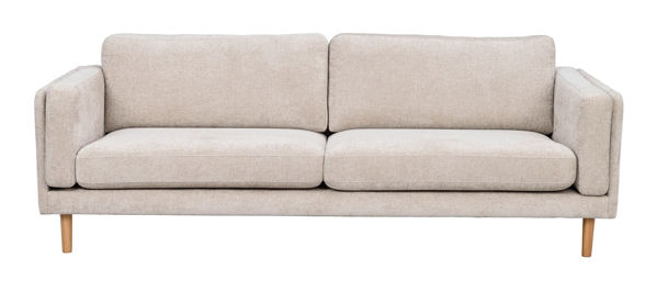 Bild på BRADEN soffa 3-sits ljusbeige tyg Greg 3 (k2)/ekben