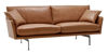 Bild på LAURI Rak 3-sits soffa läder Vintage cognac, svarta metallben
