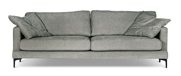 Bild på BOOM 3-sits soffa 3LC 249cm tyg Shaff 1109 taupe, ben 131 svart metall