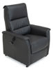 Bild på CAESAR PLUS Reclinerfåtölj 2 motor LiftUp Large läder Soleda/skai 441 svart m värme & elman.nacke