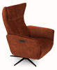 Bild på MIAMI Reclinerfåtölj m inbyggd pall elman. tyg Adore 3156 copper, fot D2 svart