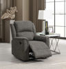 Bild på STALLONE Reclinerfåtölj tyg grå, manuell recliner., sitthöjd 48, sittdjup 55, sittbredd 49 cm