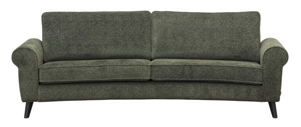 Bild på LIBERTY Svängd 3-sits soffa 1473 tyg Nicole 11346-29 bottle green, arm 4, ben nr 1 svart
