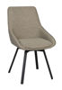 Bild på ALISON stol mörkbeige tyg/svarta metallben snurr