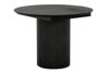 Bild på SHIRAZ Matbord Ø105 + 2 ilägg á 40cm, svartbetsad lackad ask/ekfanér