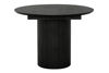 Bild på SHIRAZ Matbord Ø105 + 2 ilägg á 40cm, svartbetsad lackad ask/ekfanér