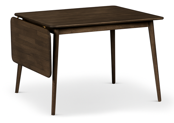 Bild på CIELO Matbord m hängklaff 120/160x80 H75cm massiv rökoljad ek