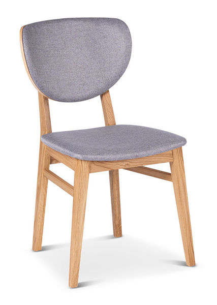 Bild på CIELO COMFORT Stol massiv oljad ek/grått tyg