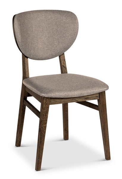 Bild på CIELO COMFORT Stol massiv rökoljad ek/grått tyg